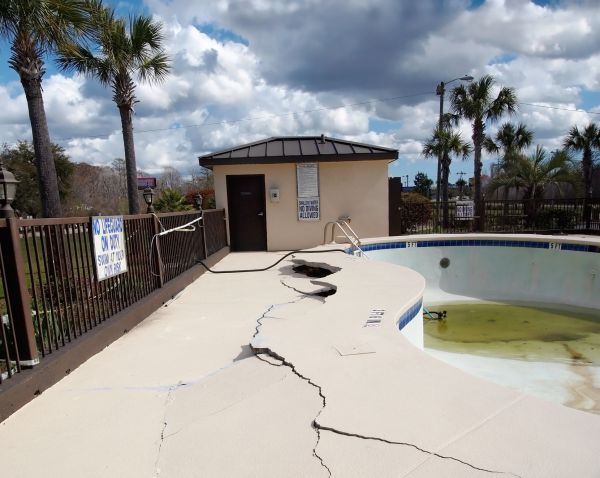 Cracked Patio Repair in Ooltewah